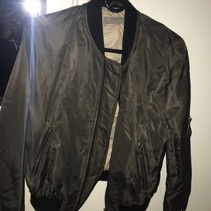 Zara green bomber jacket